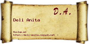 Deli Anita névjegykártya